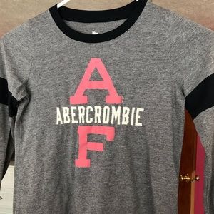 Long Sleeve Girls A&F baseball style tee